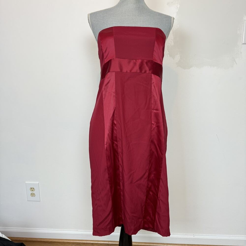 Vintage 90s Express Design Studio 100% silk strapless dress NWT sz 12 cocktail